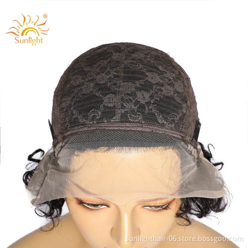 Sunlight 13x2 lace front human wig Hairline Lace Frontal Pieces Front Style Cheap Price Bob Razor Pixie Cut Short Hair Wig
